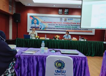 Coaching Metode Penelitian Kuantitatif oleh Narasumber Dr. Muhammad Fitri Rahmadana, M.Si